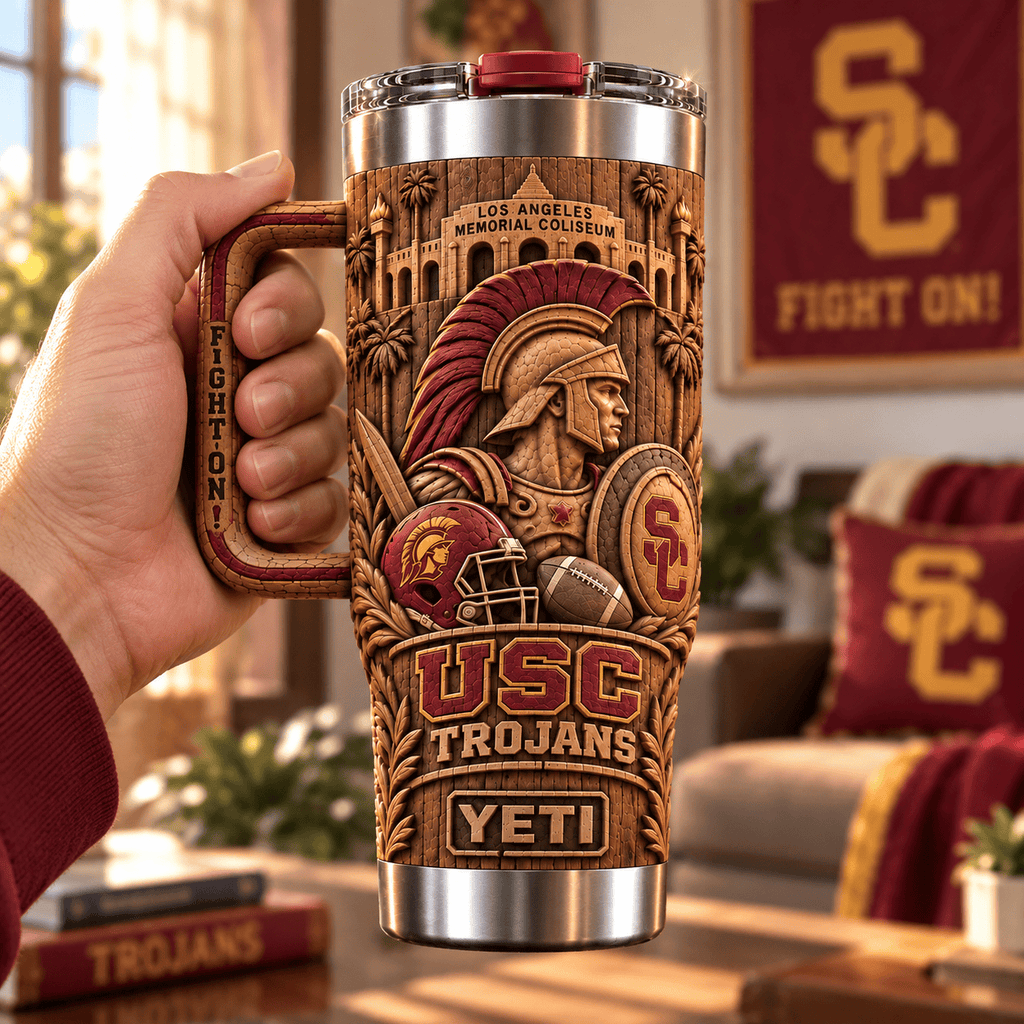 USC 40oz Woodgrain Relief Tumbler NTTB