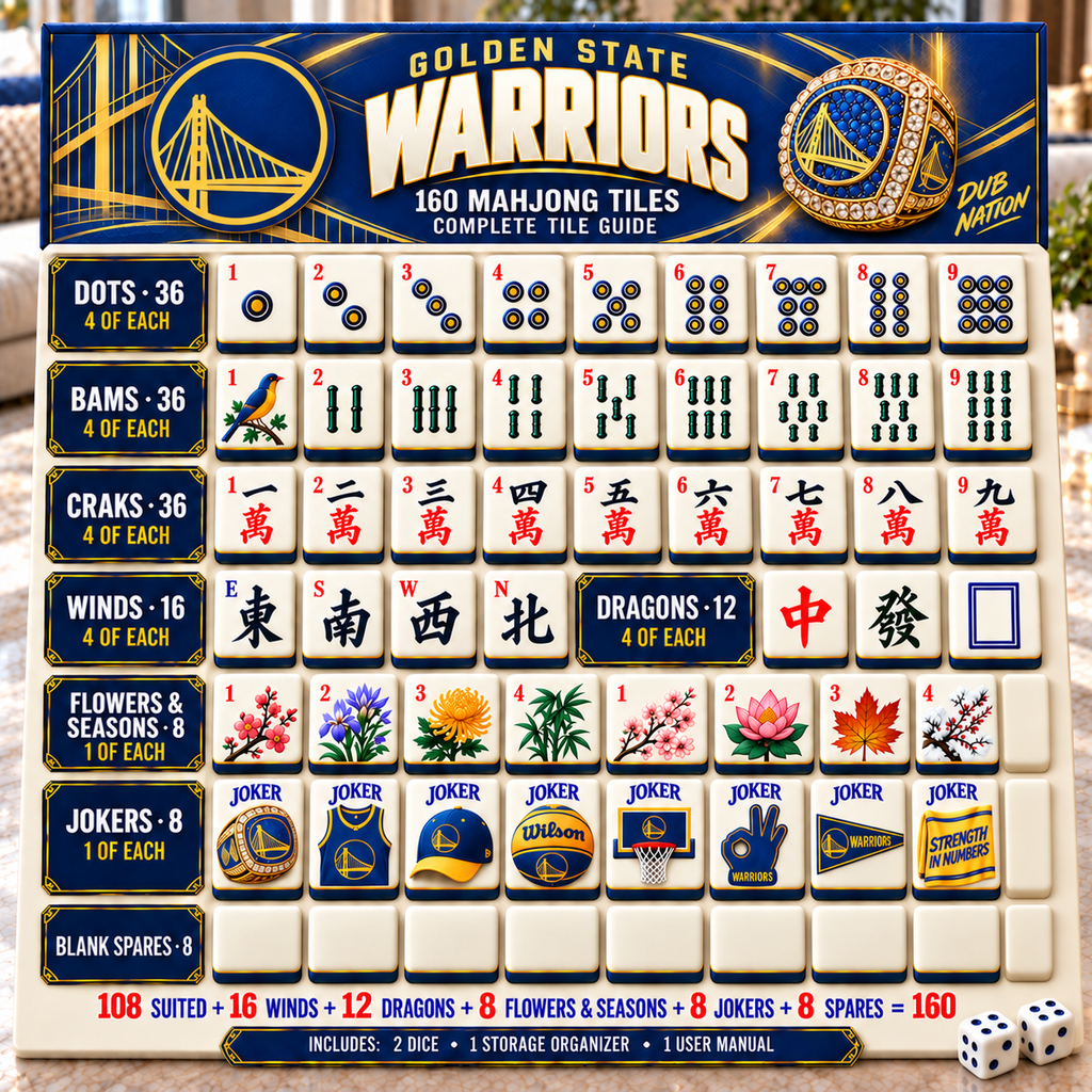 Premium GSW Mahjong Tiles Set TTMH